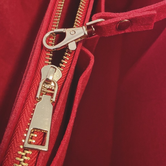 SUPER insert bag organizer red felt for Neverfull MM GM SPEEDY TOTE bag purse - Picture 3 of 5